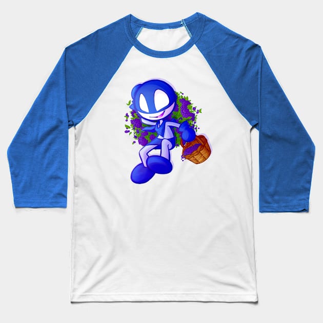 Blueberry (Bold) Baseball T-Shirt by OilPanic